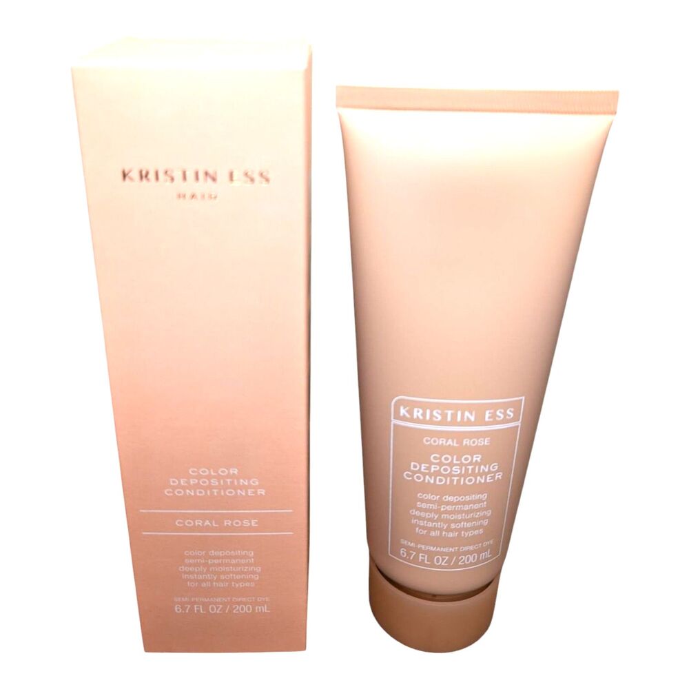Kristin Ess Color Depositing Conditioner 6.7 Oz Coral Rose For All Hair Type New